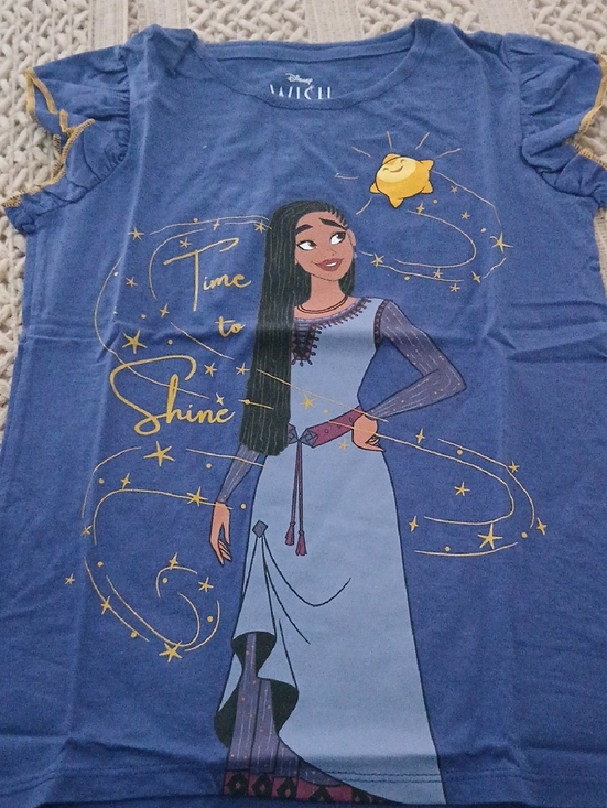 Disney Other - NEW WISH PURPLE FLUTTER SHORT SLEEVE TOP SZ 7/8